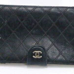 Chanel Picolore Lambskin Clasp Long Wallet - Black